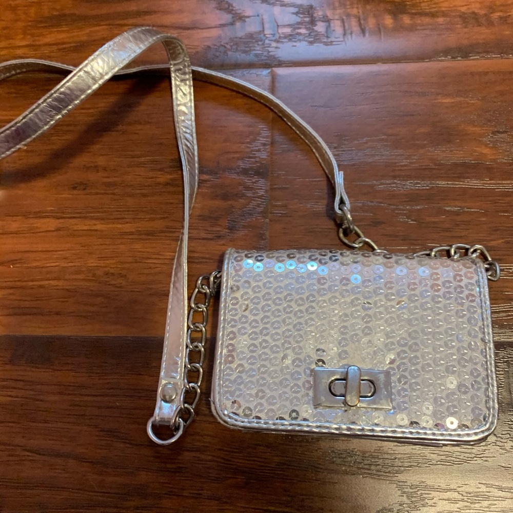 Silver hand bag